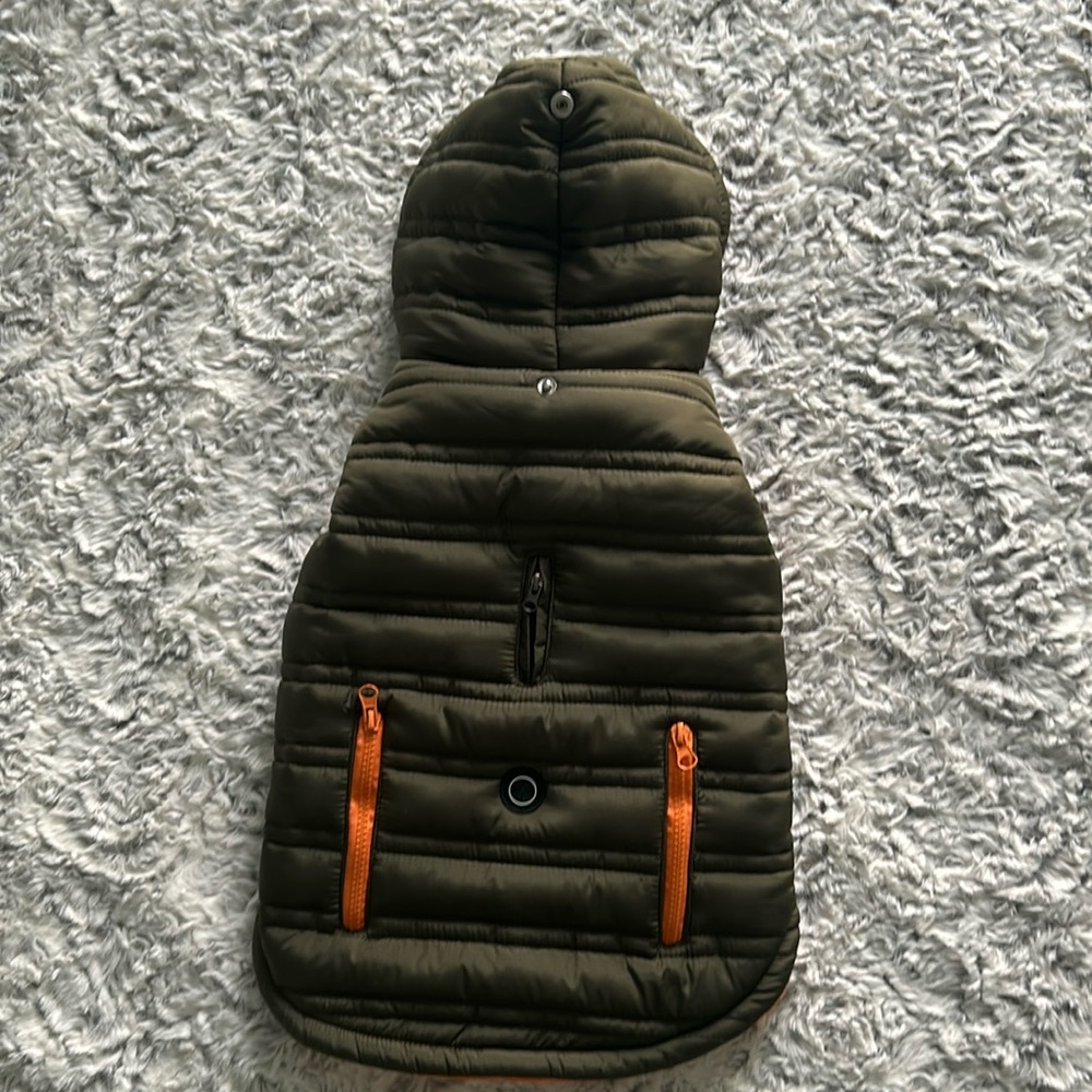 Silver Paw Noah Green (Cypress) Dog Jacket, Size L